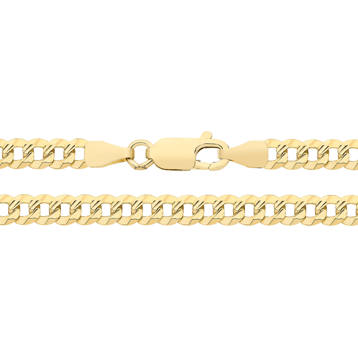 9ct Gold Diamond Cut Curb Chain - CH571