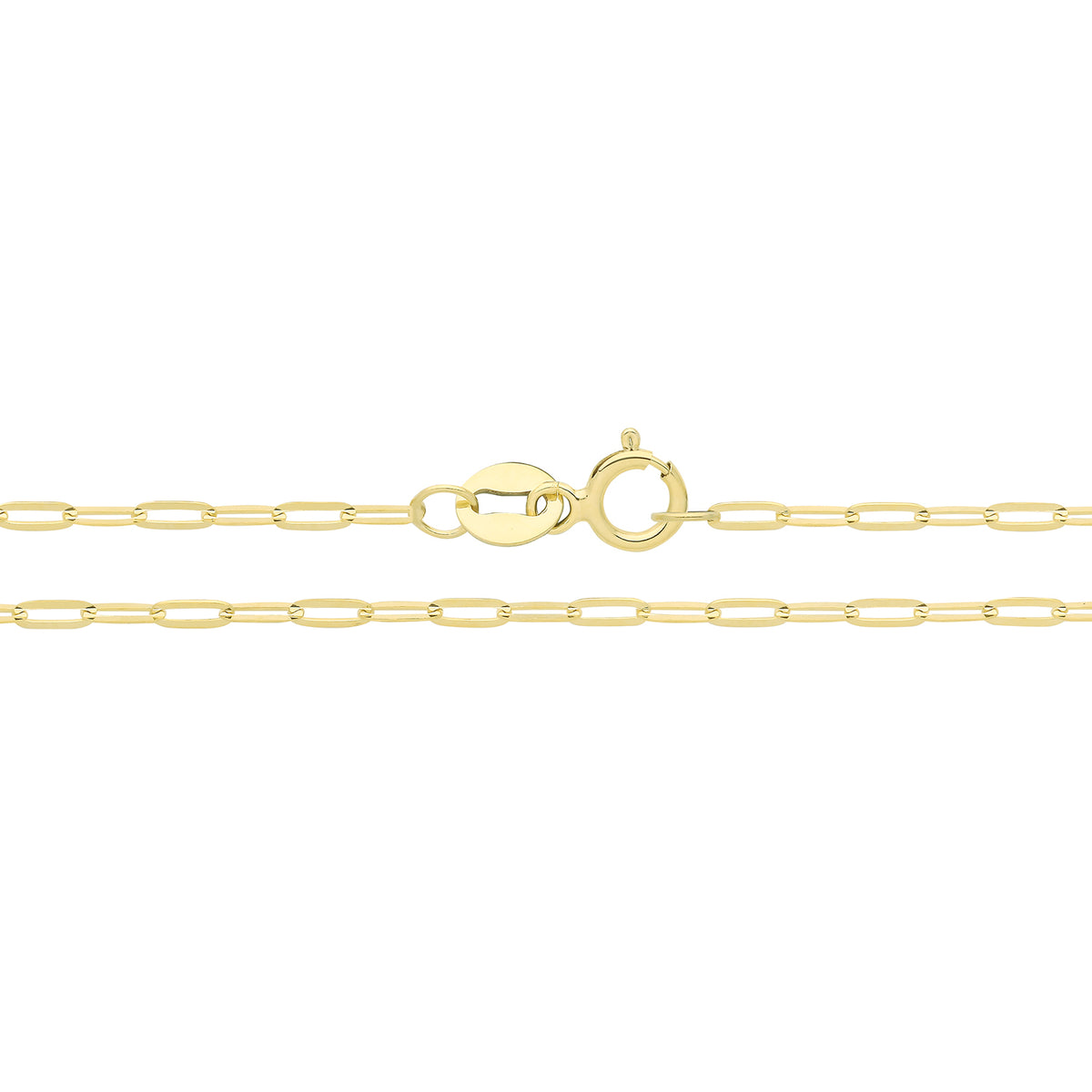 9ct Gold Paper Clip Chain - CH575