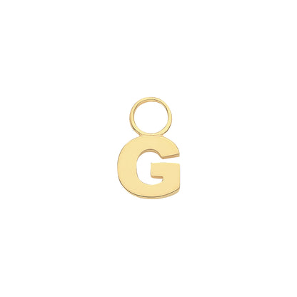 9ct Gold Initial Earring Charm - EPN0012