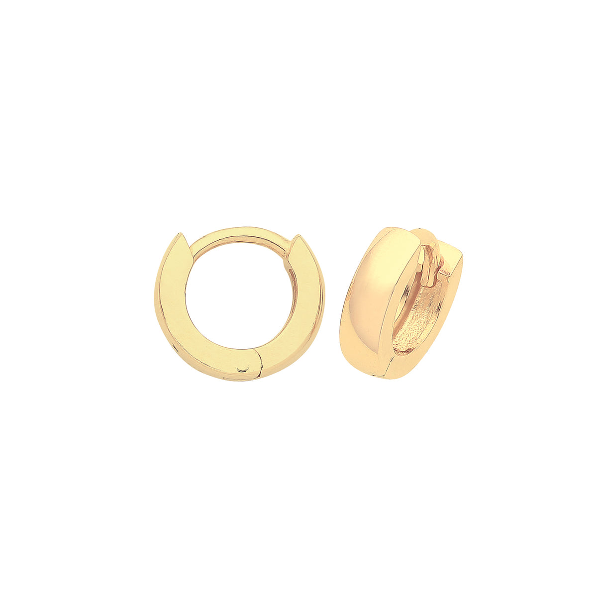 9ct Gold Hinged Hoops - ER021-07 - Default Title