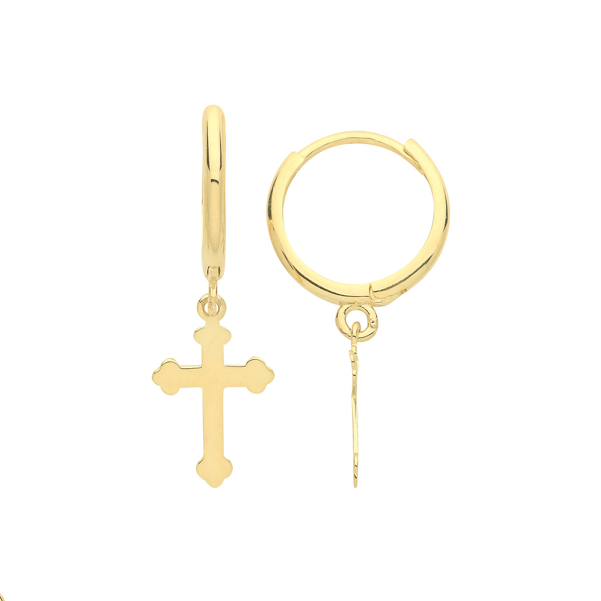 9ct Gold Cross Drops - ER1178 - Default Title