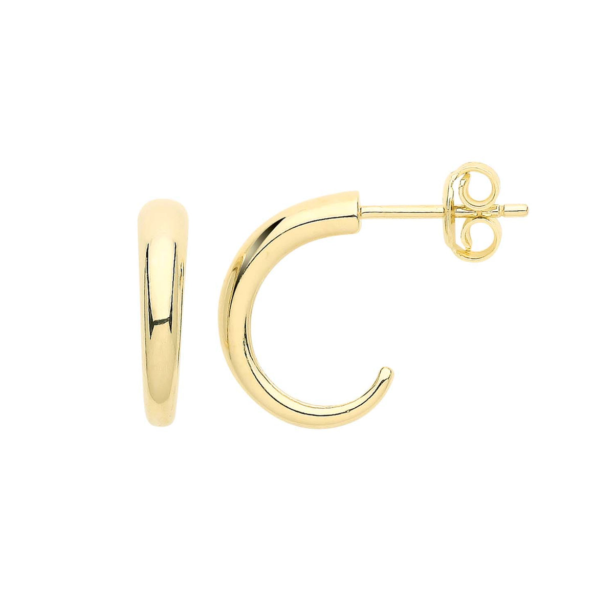 9ct Gold Stud Hoop Earrings - ER1184 - Default Title