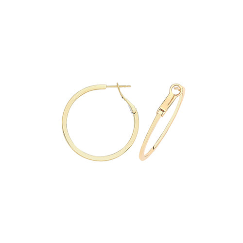 9ct Solid Yellow Gold Hoops - ER1194