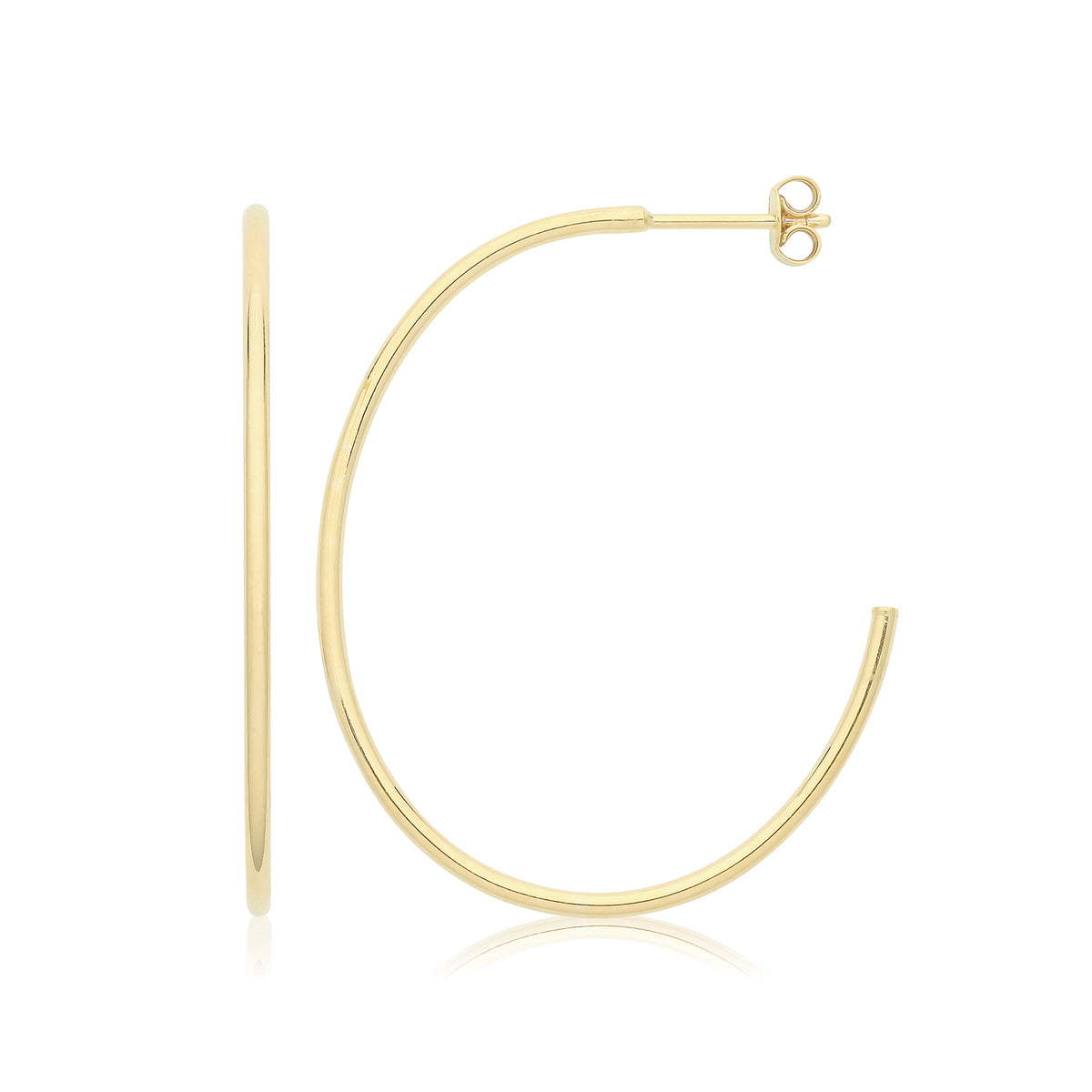 9ct Yellow Gold 3/4 Hoop Studs - ER1210 - Default Title