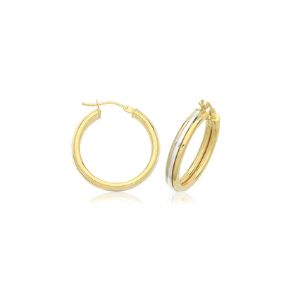 9ct Gold Hoops Earrings - ER1219 - 20 mm