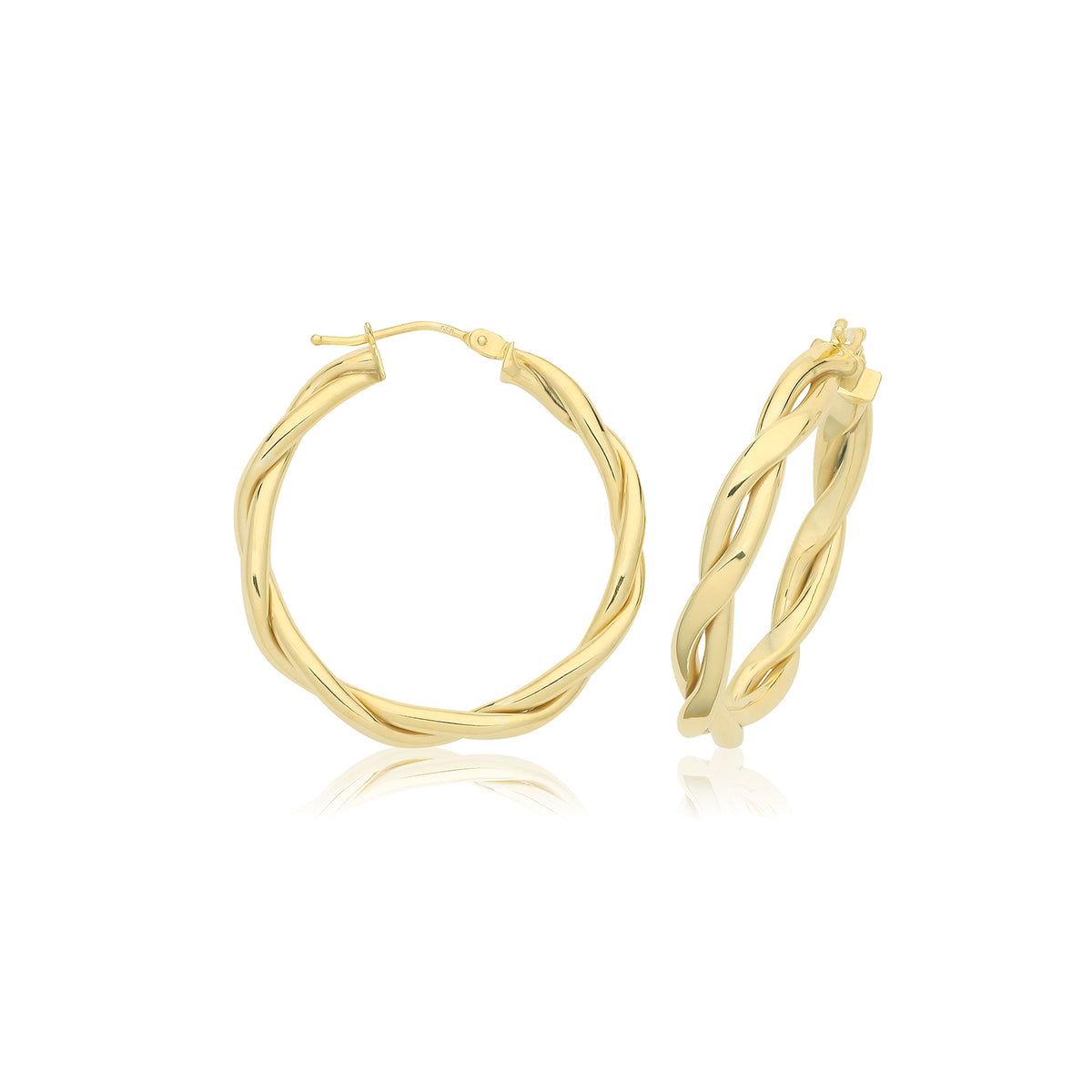 9ct Gold Hoops Earrings - ER1220 - 25 mm