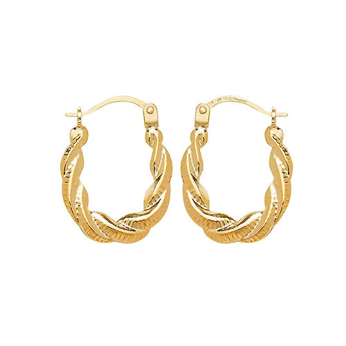 9ct Gold Creole Earrings - ER618