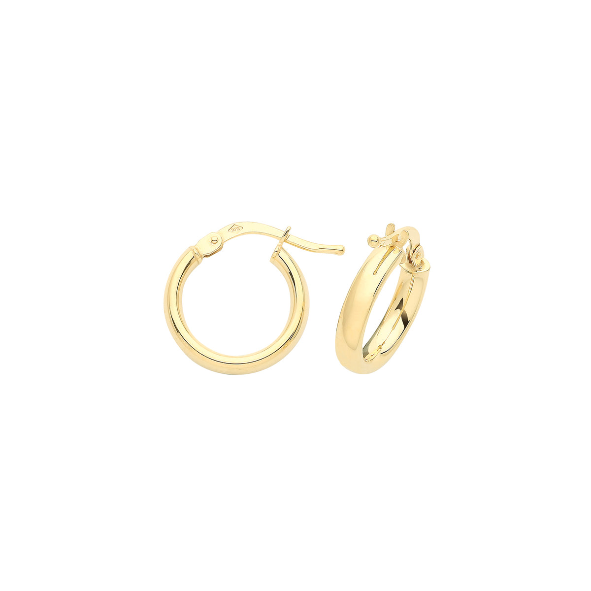 9ct Gold Hoops - ER890 - 10 mm