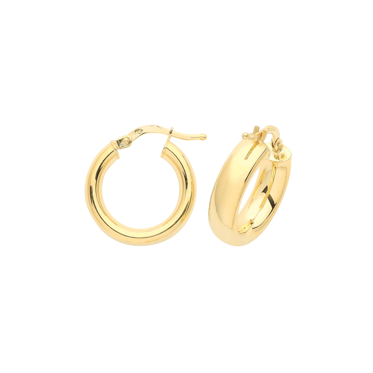 9ct Gold Hoops - ER891 - 12 mm
