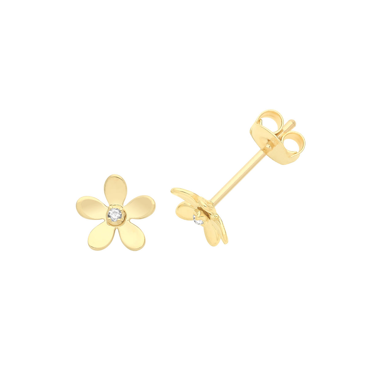 9ct Gold Flower Stud - ES1690