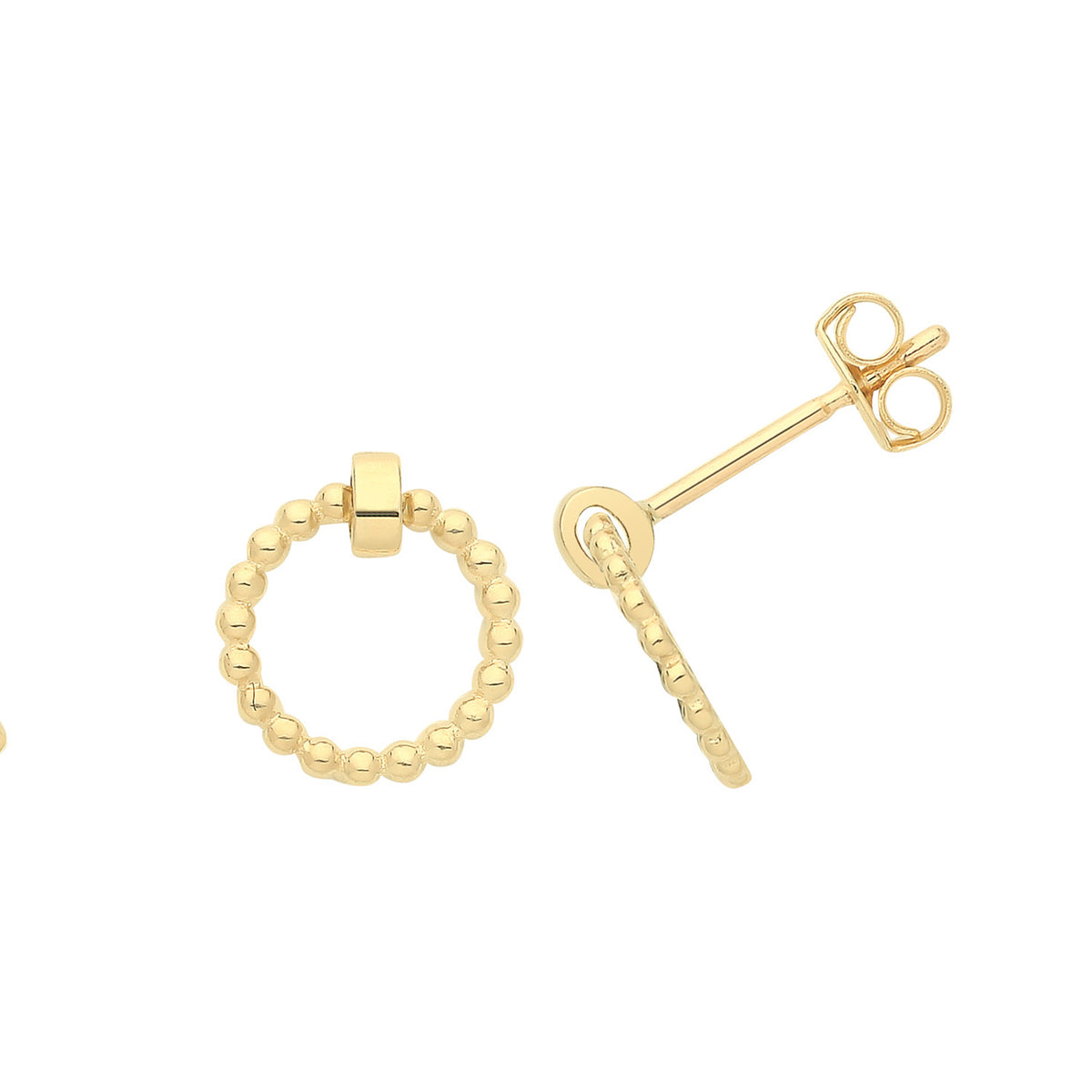 9ct Gold Circle Stud - ES1697