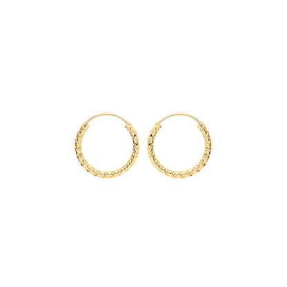9ct Gold Twisted Sleepers - ES180