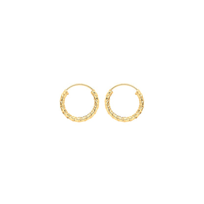 9ct Gold Twisted Sleepers - ES181