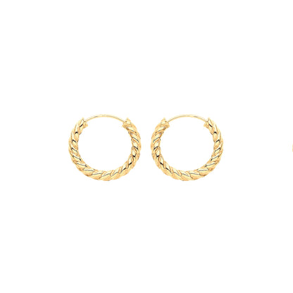 9ct Gold Twisted Sleepers - ES181