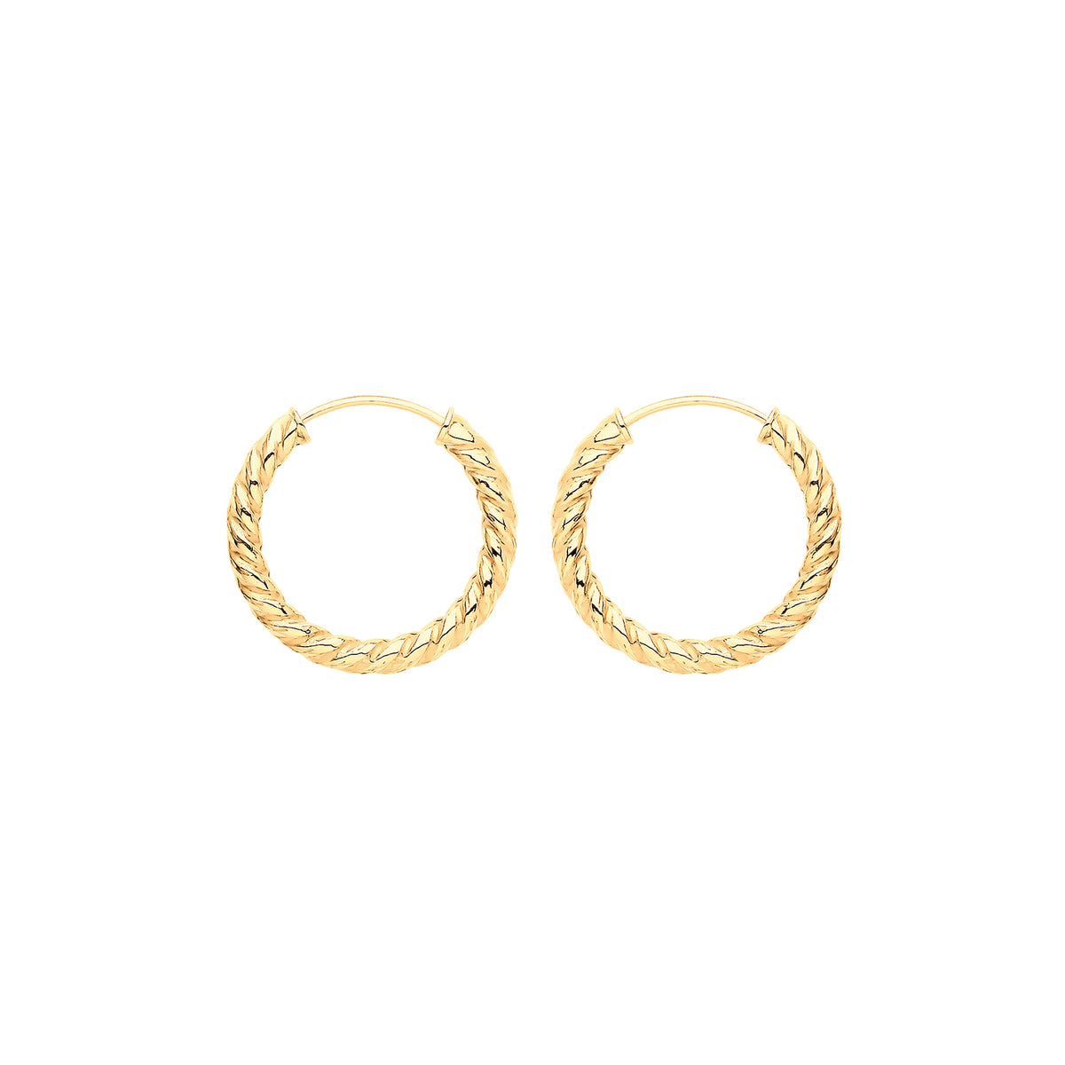 9ct Gold Twisted Sleepers - ES181