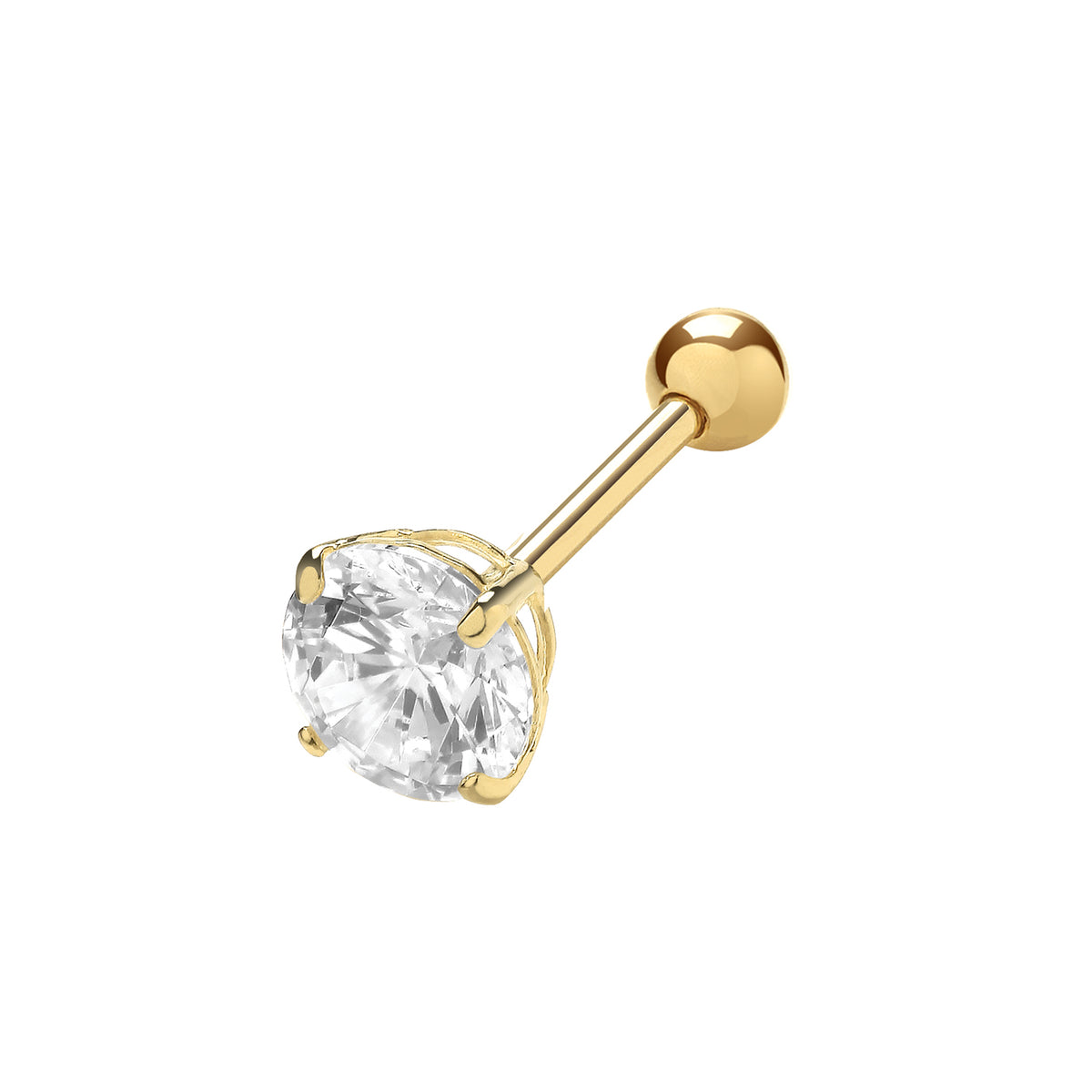 9ct Gold CZ Cartilage Studs - ES1989