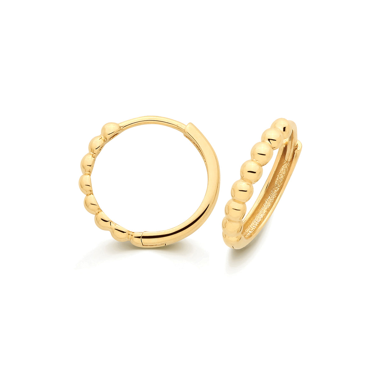 9ct Yellow Gold Bobble Clickers Earrings - ES2006