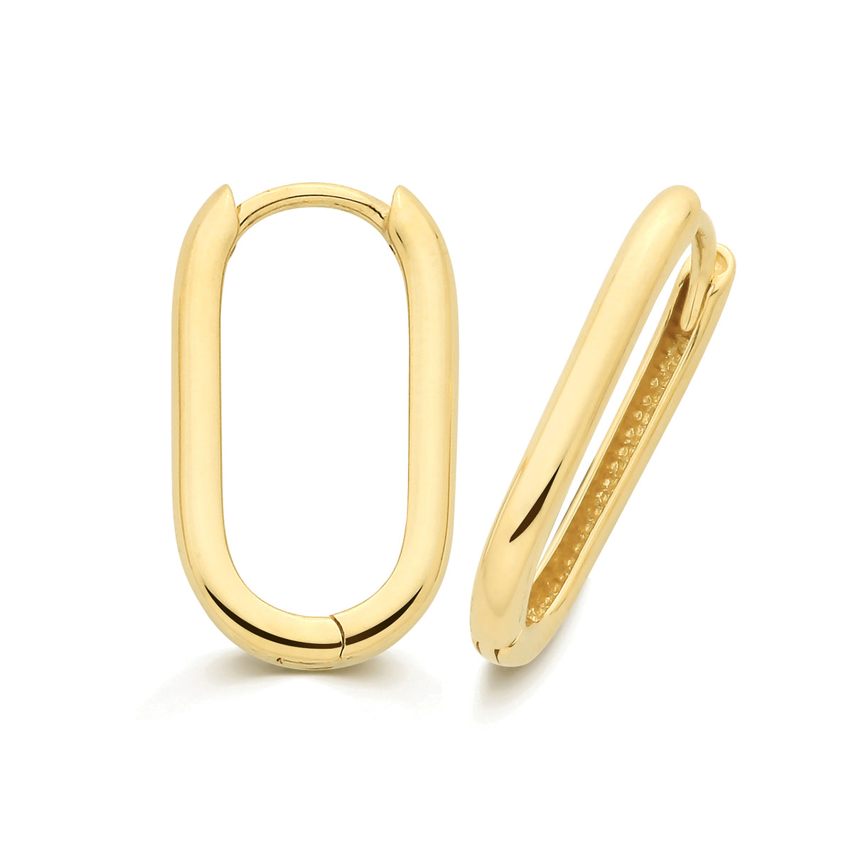 9ct Yellow Gold U Shape Clickers Earrings - ES2008-15
