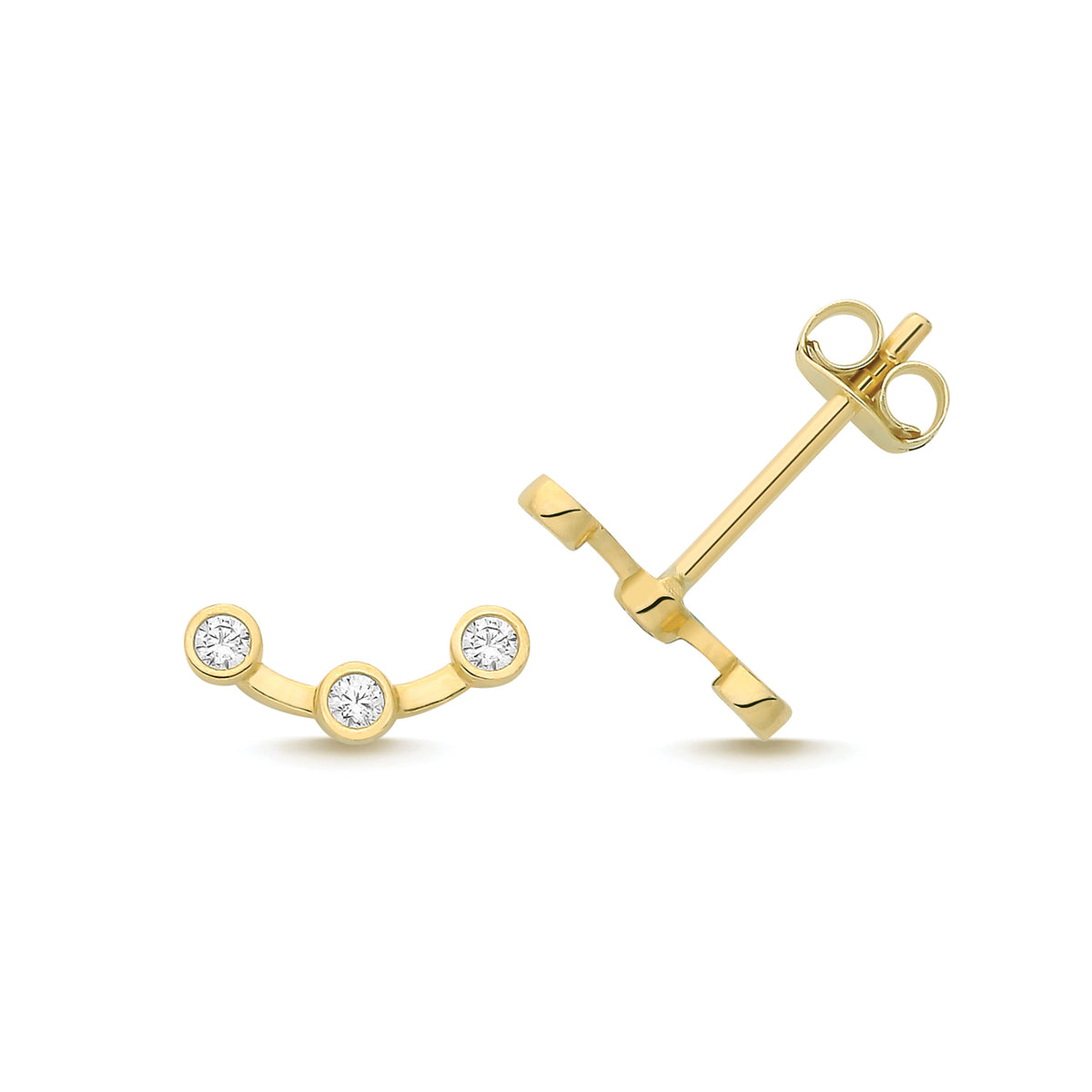 9ct Yellow Gold CZ Constellation Climber Studs - ES2110