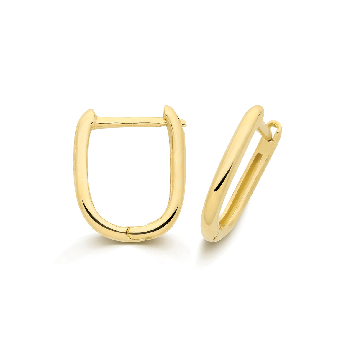 9ct Yellow Gold Square Huggies - ES2125