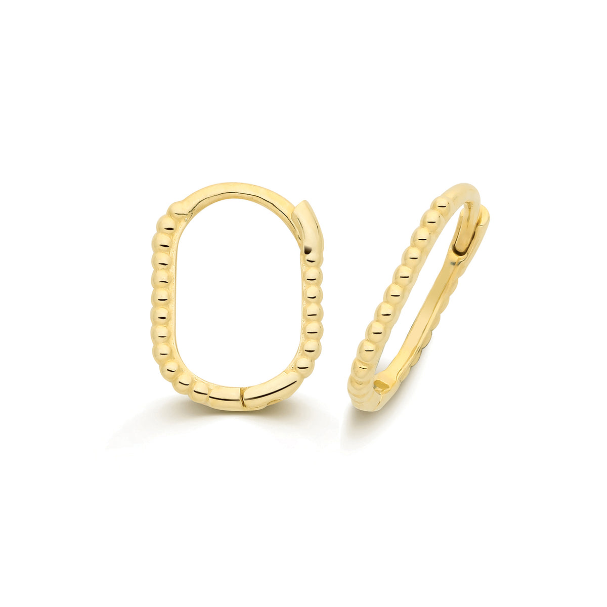 9ct Yellow Gold Square Huggies - ES2128