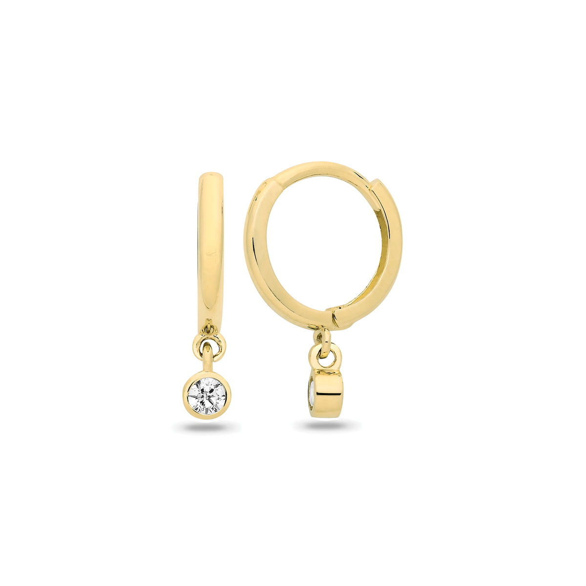9ct Yellow Gold CZ Huggies - ES2143