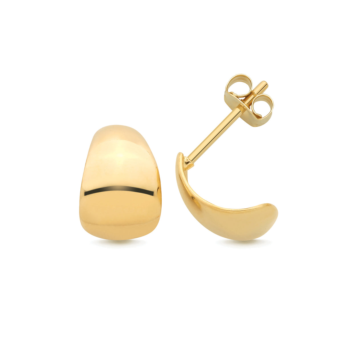 9ct Yellow Gold Huggie Stud Earrings - ES2200