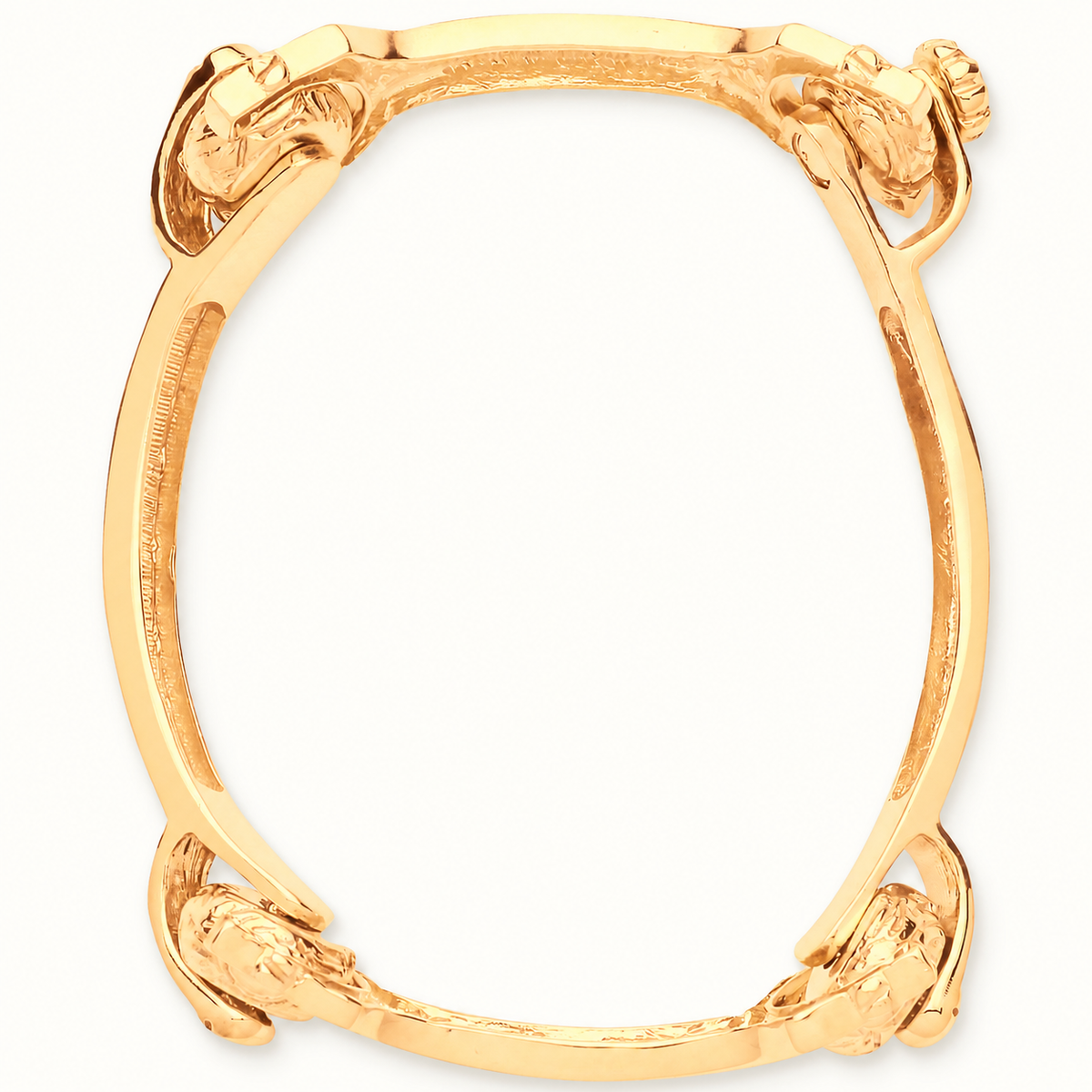 9ct yellow gold solid four-piece bone baby bangle