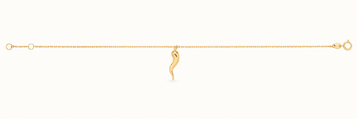 9ct Yellow Gold Horn of Life Charm Bracelet