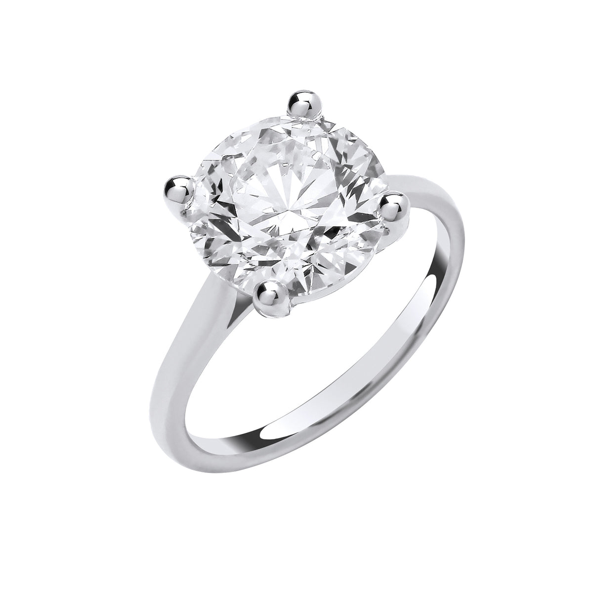 18ct White Gold 4.00ctw Solitaire Lab Grown Diamond Ring IGI Certified