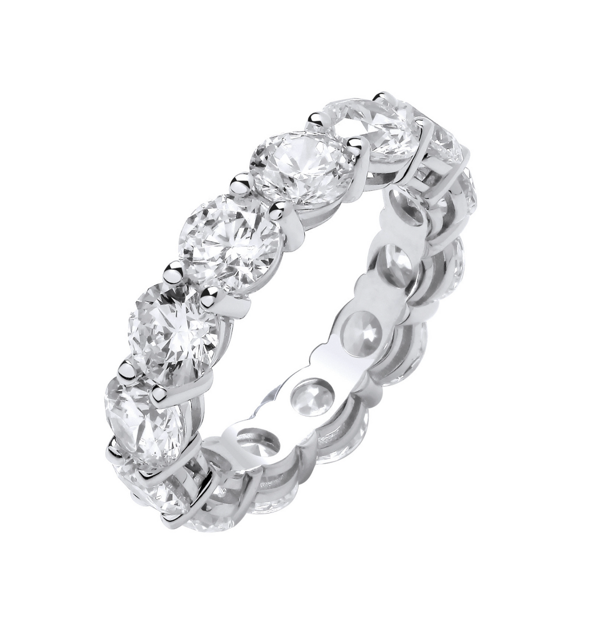 Hanron LGDR036 brilliant cut lab grown diamond eternity ring