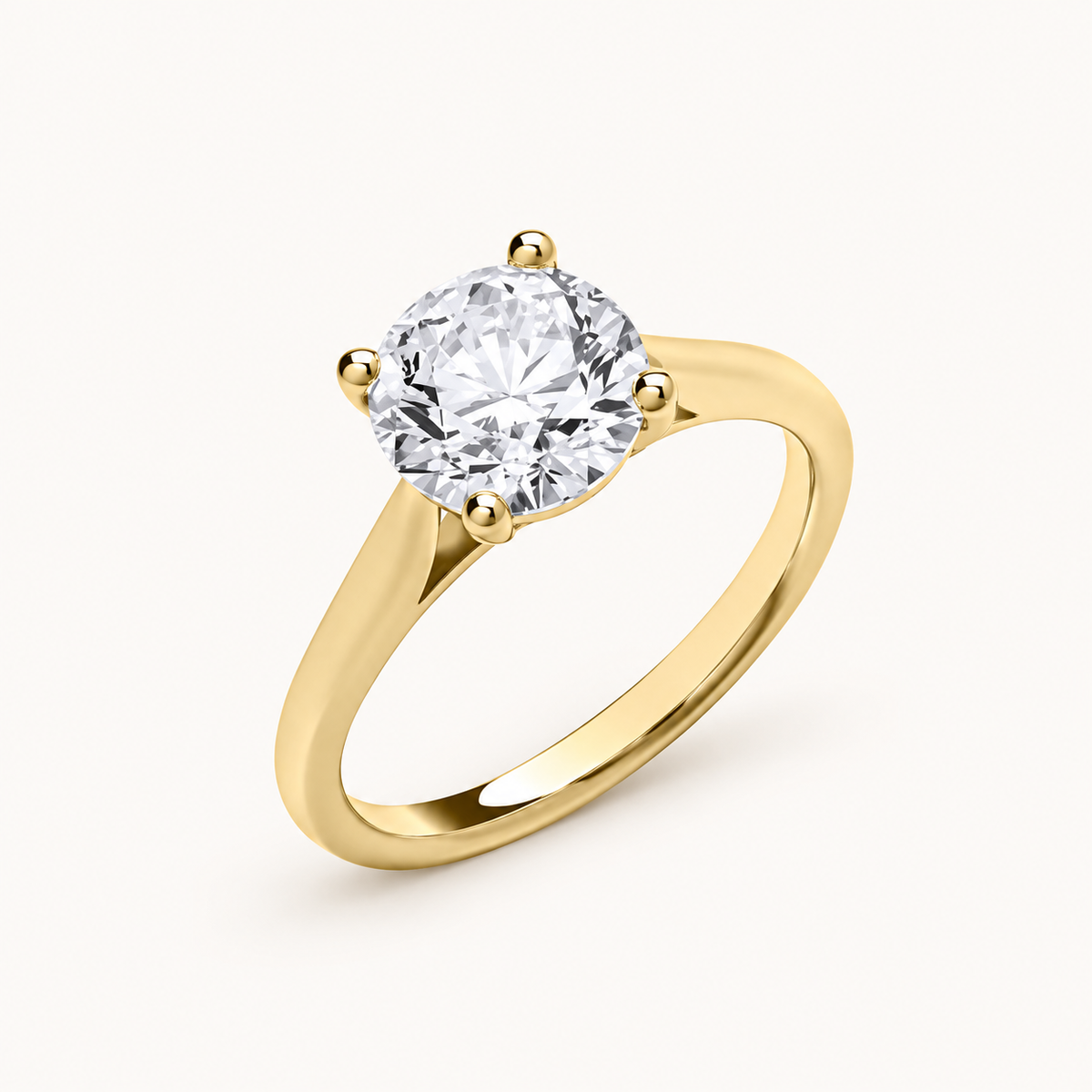 9ct Yellow Gold 2.00ctw Solitaire Lab Grown Diamond Ring IGI Certified — LGDR055