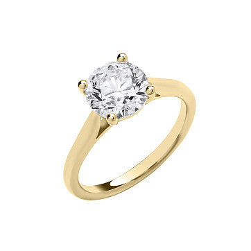 9ct Yellow Gold 2.00ctw Solitaire Lab Grown Diamond Ring IGI Certified