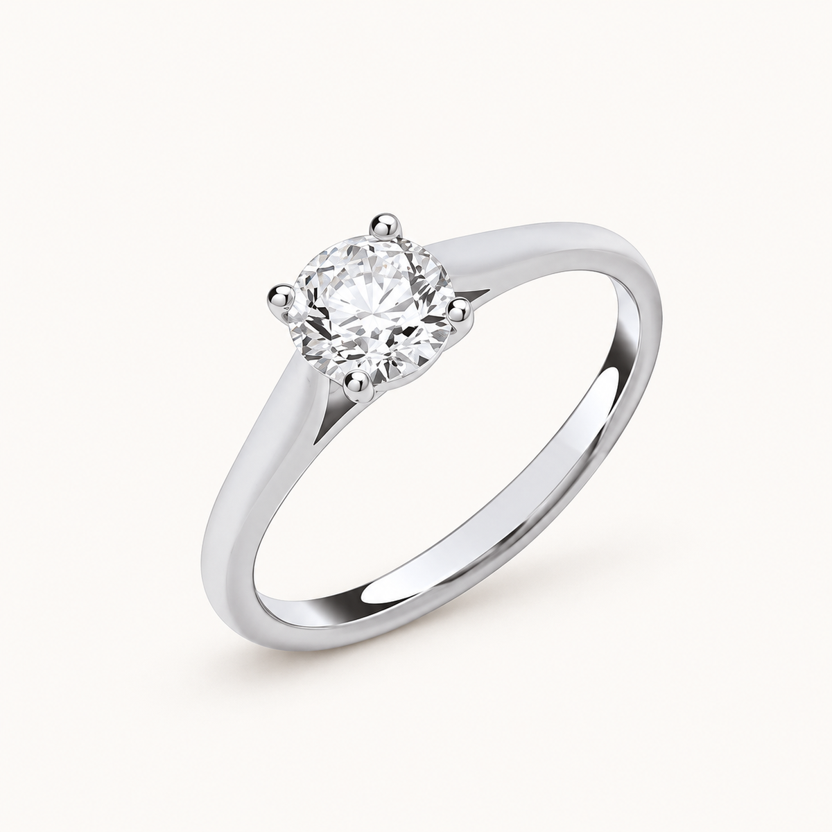 9ct White Gold 1.00ctw Solitaire Lab Grown Diamond Ring IGI Certified — LGDR060