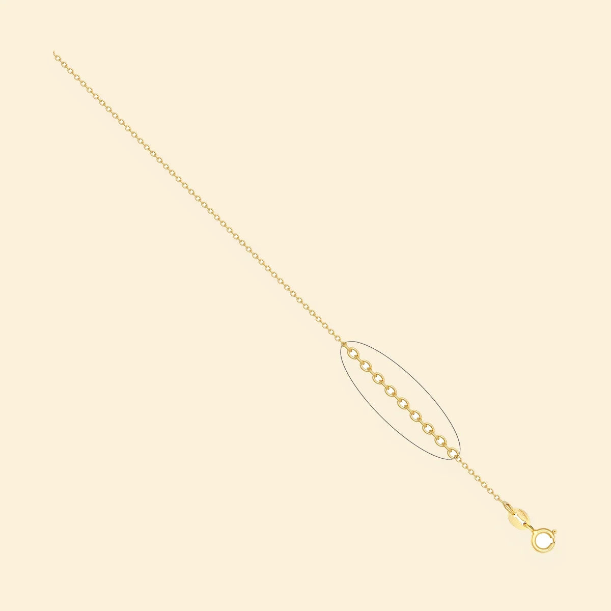 Gold Plated Sterling Silver Rolo Extender Chain – ACN044B