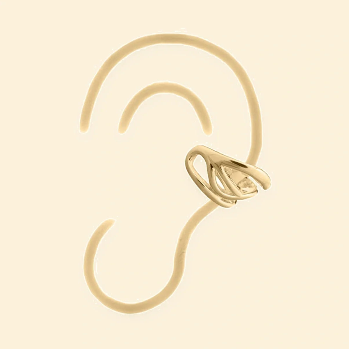 Gold Plated Sterling Silver Ear Cuff – AEC004-GP