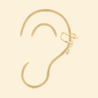 Gold Plated Sterling Silver CZ Set Ear Cuff – AEC008-GP