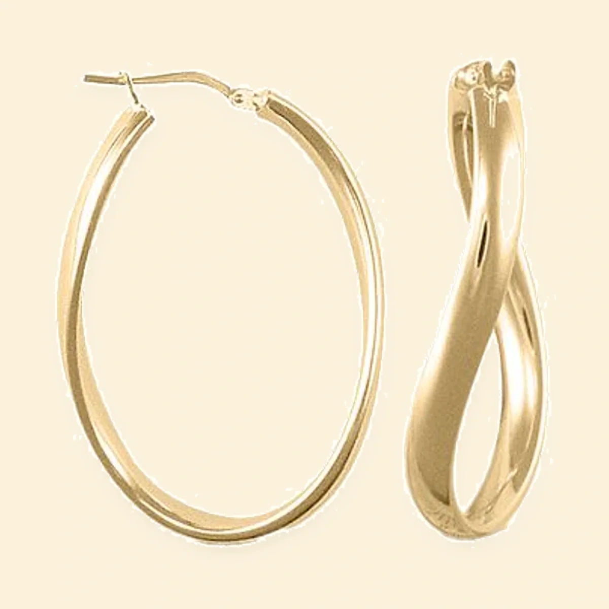 Gold Plated Sterling Silver Formed Hoop Earrings – AER027-GP
