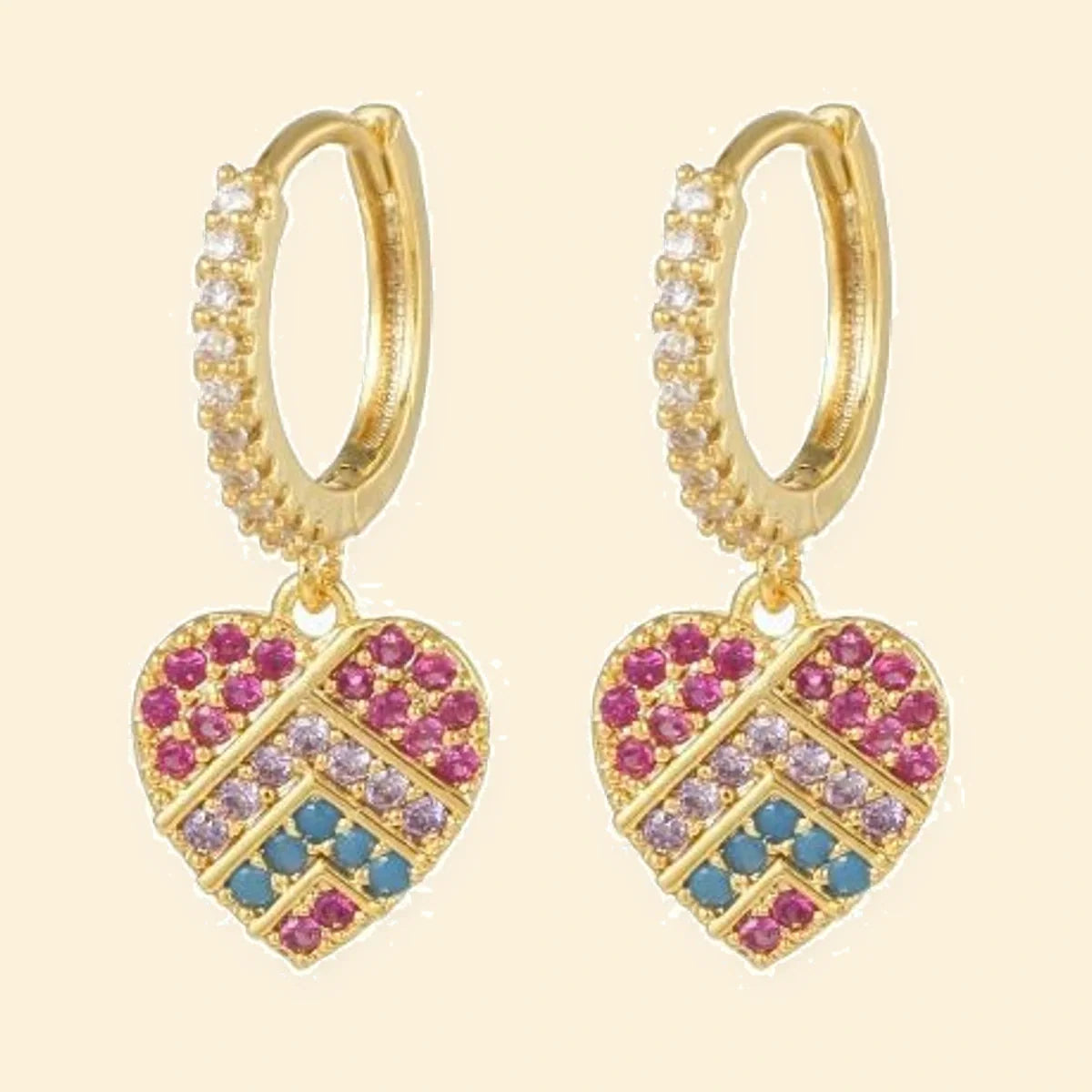 Gold Plated Sterling Silver CZ Set Earrings – AER160