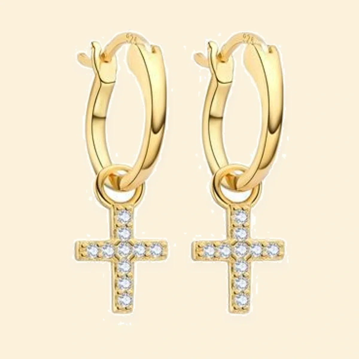Gold Plated Sterling Silver CZ Set Earrings – AER164