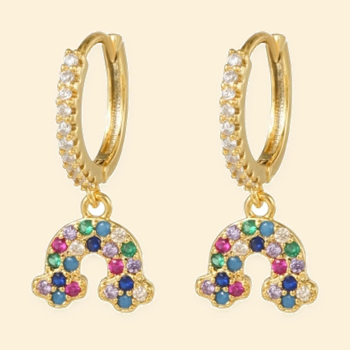 Gold Plated Sterling Silver CZ Set Earrings – AER165