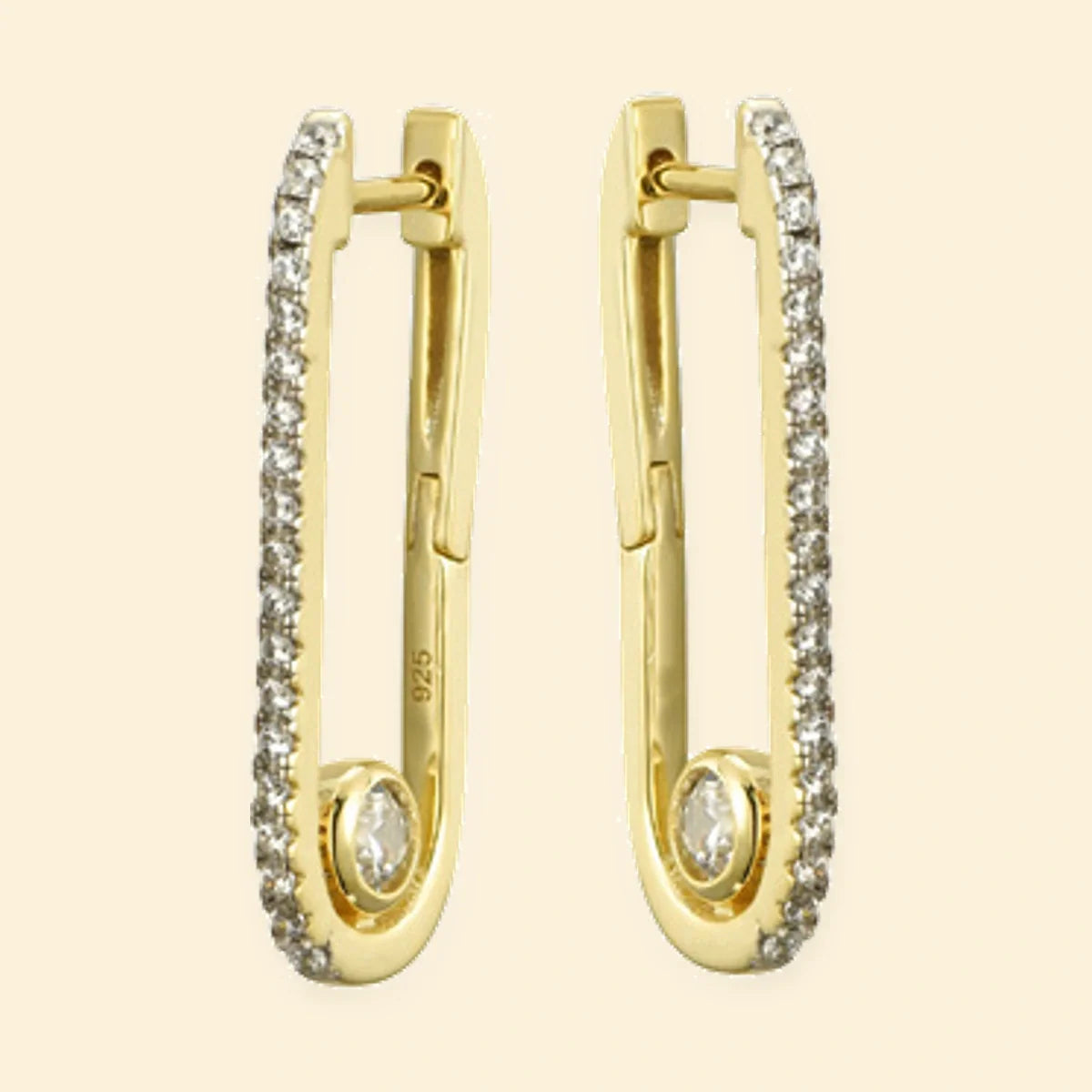 Gold Plated Sterling Silver CZ Set Earrings – AER174