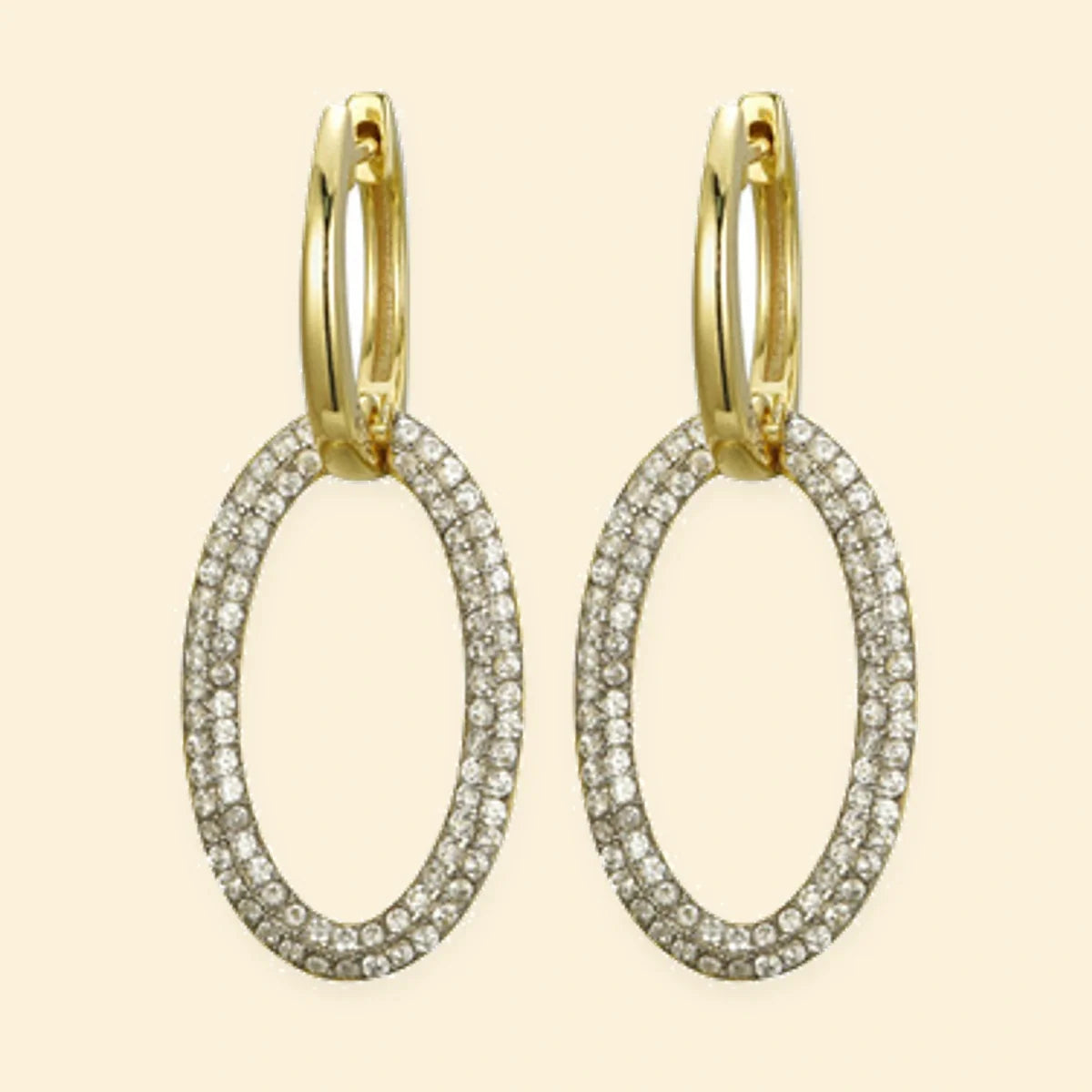 Gold Plated Sterling Silver CZ Set Earrings – AER176