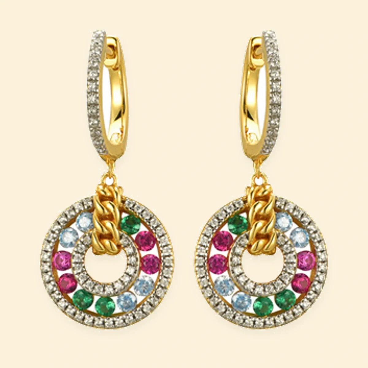 Gold Plated Sterling Silver CZ Set Earrings – AER177