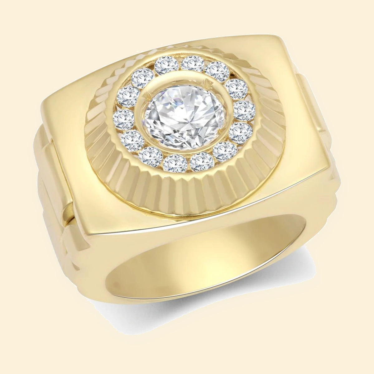 Gold Plated Sterling Silver Watch Bracelet Ring – ARN168-GP