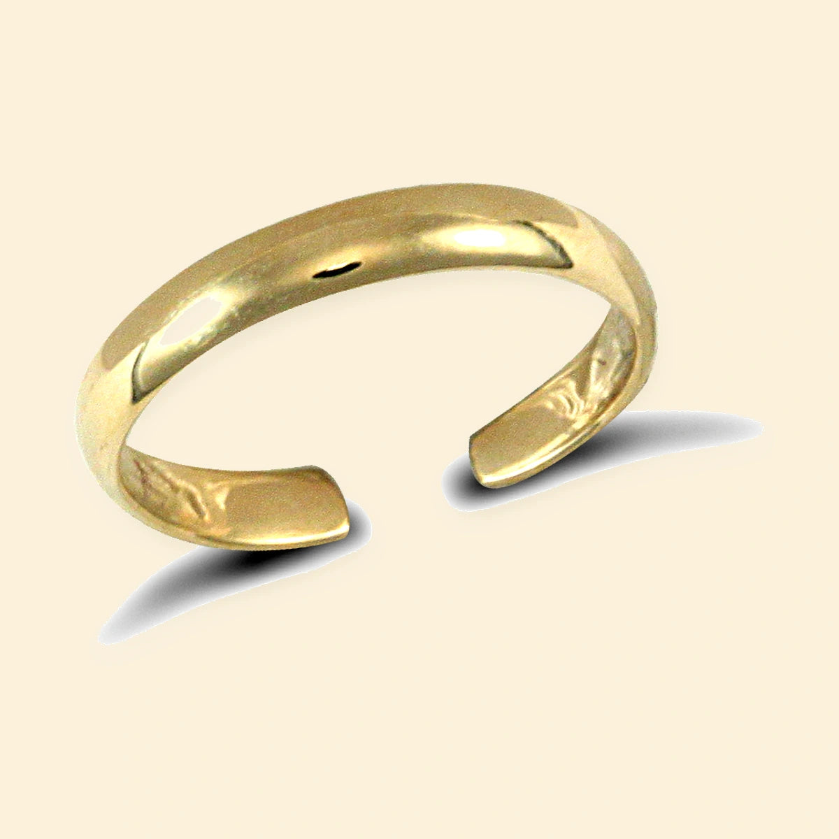 Gold Plated Sterling Silver D-Profile Toe Ring – ATR017-GP