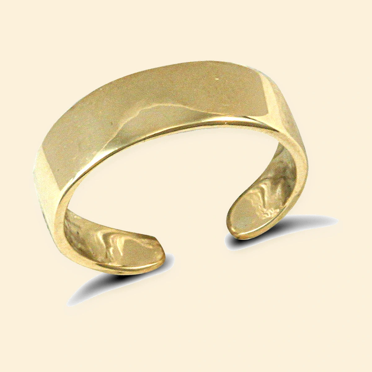 Gold Plated Sterling Silver Flat Toe Ring – ATR018-GP