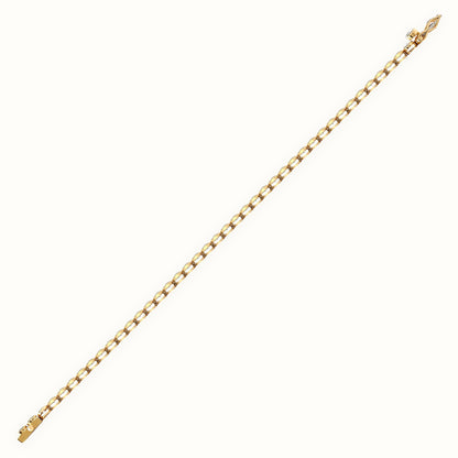 18ct Gold Rub-over Natural Diamond Line Bracelet