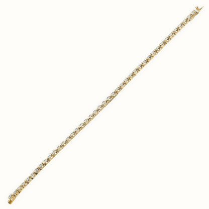 18ct Gold Claw Set Bracelet
