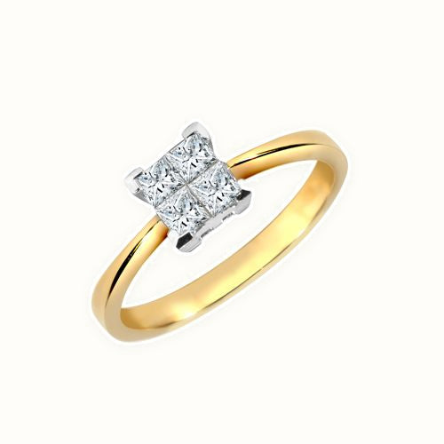 18ct Natural Diamond Ring